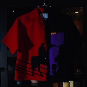 Prada Red and Black Casual Button Down Shirt